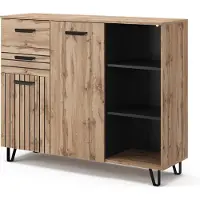 Vicco Amber Dressoir – 38 x 100 cm met 2 laden en 2 deuren Bruin