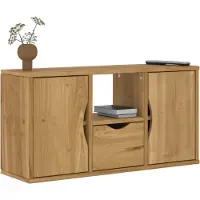 vidaXL Tv-meubel met lade ODDA 79x24x40 cm massief grenenhout
