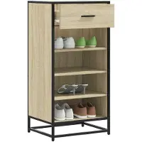 vidaXL Schoenenrek 48x38x97,5 cm bewerkt hout sonoma eikenkleurig