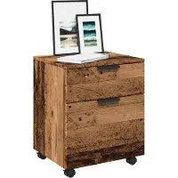 vidaXL Dossierkast verrijdbaar 45x38x54cm bewerkt hout oud houtkleurig