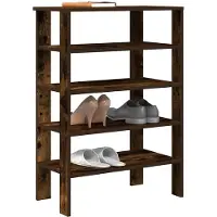 vidaXL Schoenenrek 61x32x87,5 cm bewerkt hout gerookt eikenkleurig
