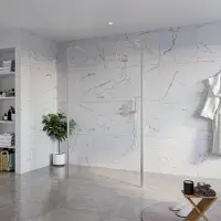 FortiFura Galeria Vrijstaande Inloopdouche - 120x200cm - Helder - antikalk - 8mm veiligheidsglas - 2 zijwanden 30cm - wandsteunen en hoekprofielen - Geborsteld RVS PVD (RVS) SW927769