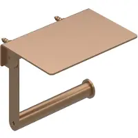 Ivy Aia Accessoires Toiletrolhouder met platteau Geborsteld mat koper PVD