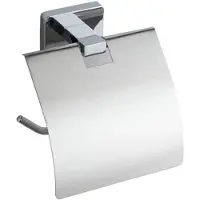 Aqualine Apollo toiletrolhouder met deksel, chroom