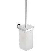 Metaform Aida Wandgemonteerde toiletborstel, matglas, chroom