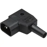 Kaiser 748/sw/C Kaltgeräte-Steckverbinder 748 Stecker, gewinkelt Gesamtpolzahl: