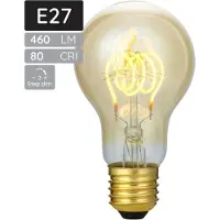 SPL E27 LED Lamp 5W 3 Staps Dimbaar - Extra Warm Wit - LED Filament - Amber - Vervangt 39W - Per Stuk