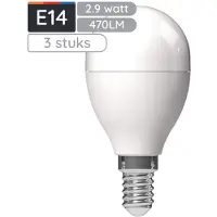 Avide E14 LED Lamp 2.9W - LED Globe Mini P45 - Zuinig + Hoge Lichtopbrengst 470lm - Warm Wit Licht - Vervangt 40W - 3 stuks