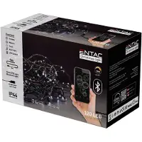 Entac Smart LED Lichtsnoer Kerst 9m - Bestuurbaar met App en Bluetooth - Kerstverlichting voor Buiten en Binnen - Warm Wit Licht
