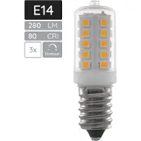 SPL LED Buislamp T25 E14 Helder - 3.3W 280lm 2700K - Warmwit Dimbaar - Vervangt 27W - 3 stuks