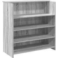 vidaXL Receptiebalie 100x50x103,5 cm bewerkt hout grijs sonoma eiken