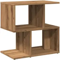 vidaXL Nachtkastje 50x30x51,5 cm bewerkt hout artisanaal eikenkleur