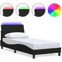 vidaXL Bedframe zonder matras "Hanko" 80x200 cm stof zwart