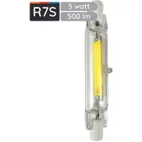Avide R7S LED Staaflamp 78mm - 5W 220-240V - 4000K - 500lm - LED Lampjes Insteek - Wit licht - Vervangt 42W lamp