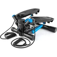 Gymtek Stepper met Display - Inclusief Weerstandsbanden - tot 130 kg - met Stappenteller en Calorieënteller - Fitness, Pilates, Workout - XST500