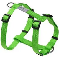 Wouapy - Harnas voor honden - basic line -15 mm x 43/65 cm - helder groen - traploos verstelbaar