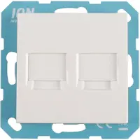 ION Industries V1/J1 contactdoos inbouw - TV/CAT6 - recht - 71 x 71 mm - actief wit