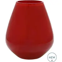 Vase the World Vaas Tasman Bright Red | Small | Mondgeblazen glas | Ø18 x H20 cm