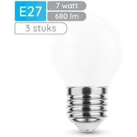 Modee Lighting LED Globelamp G80 E27 Mat - 7W 680lm 4000K - Neutraalwit - Vervangt 60W - 3 stuks