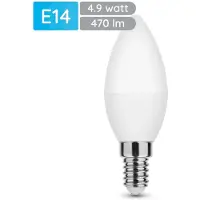 Modee Lighting LED Kaarslamp C35 E14 Mat - 4.9W 470lm 6000K - Koudwit - Vervangt 40W