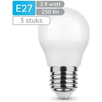 Modee Lighting E27 LED Lamp 2.9W - 250lm - 2700K - Warm Wit - Globe Mini P45 - Vervangt 25W Halogeen Gloeilamp - 3 stuks