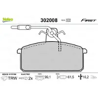 Valeo 302008 Remblokken