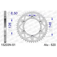 Afam 15203 Achtertandwiel