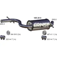 ERNST 155250 Uitlaat middendemper