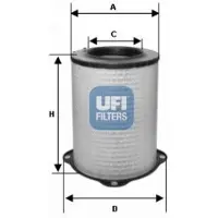 Ufi 27.587.00 Luchtfilter