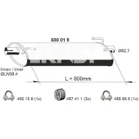 ERNST 600019 Uitlaat middendemper