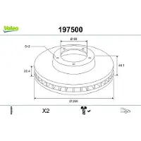 Valeo 197500 Remschijf