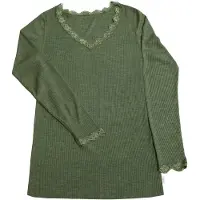 Joha - Women's Blouse I L/S 70/30 - Merino-ondergoed XS, olijfgroen