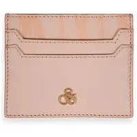 Scotch & Soda Leather Cardholder Ivory Maat: OS | Outlet | Unisex | Wit