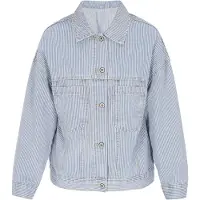 Mymo Tussenjas blauw denim / wit