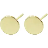 New Bling 9NBSAM-G190096 Gouden Oorknopjes - Dames - Rondje - Glad - 5 mm Doorsnee - 14 Karaat - Goud