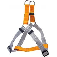 Nobleza Hondentuig - Y-tuig hond - hondentuigje - Tweekleurig - Fluorescerend - L - L40-60 cm - Oranje grijs