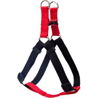 Nobleza Y Tuig hond - Hondentuig - Borsttuig hond - Instaptuigje - Tweekleurig - Maat L - L40-60 cm - Zwart rood