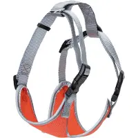 Nobleza Hondentuig - Borsttuig - H-model - luchtdoorlatend - reflecterend - mesh stof - Nylon - verstelbaar - M - Oranje
