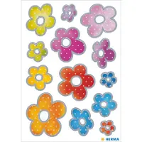 Herma Stickers het zilveren munten van bloemen - 20 stuks