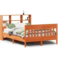 vidaXL Bedframe zonder matras massief grenenhout wasbruin 140x200 cm