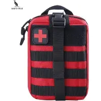 San vitale - EHBO Tas - EXCLUSIEF Inhoud - Survival Emergency Heuptasje - Wandelen - Reizen - Kamperen - Rood