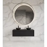 Gliss Design Heronimus badmeubel met ribbelfront 120cm black veneer
