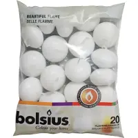 Bolsius Drijfkaars Wit 4,5 Uur D 4 H 2,5 Cm 20 Stuks