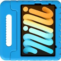 Cazy tablet Hoes Kinderen geschikt voor iPad Mini 7 (2024) - Kinderhoes Tablet Classic - Blauw