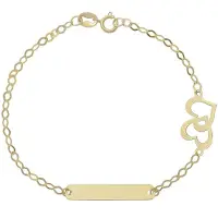 SKY Dames Plaatarmbandje Double Heart 14K Goud