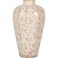 Clayre & Eef vaas Ø 24x40 cm keramiek bloemen