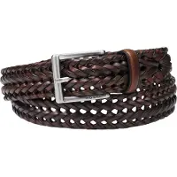 Fossil Leren Riem Myles Belt W100 Cognac Donkerbruin
