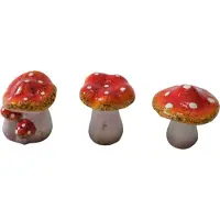 Intratuin Tuinbeeld Paddenstoelen Rood / Wit 6 X 7 X 8 Cm 3 Stuks