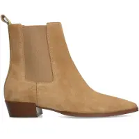 Manfield Beige suède chelsea boots | Maat 38
