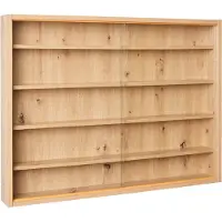Interlink Publishing Vitrine Collecty | 80 x 9,5 x 60 cm | Spaanplaathout | Zandkleur
